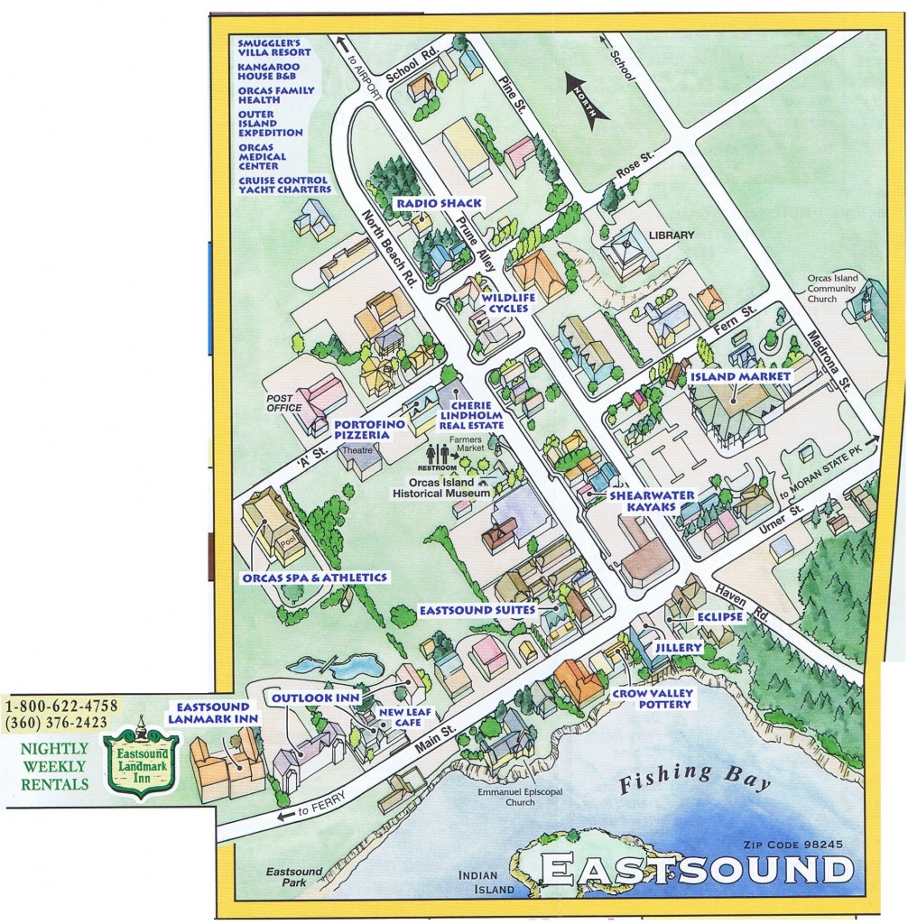 Map Of Eastsound Orcas Island Map Of Eastsound Orcas Island